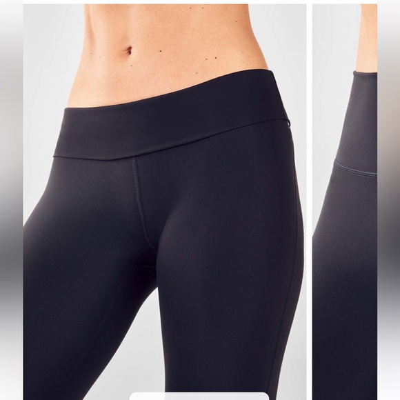 Fabletics Cashel Foldover Pureluxe Black High-Waisted Leggings Size S/M - Picture 3 of 13